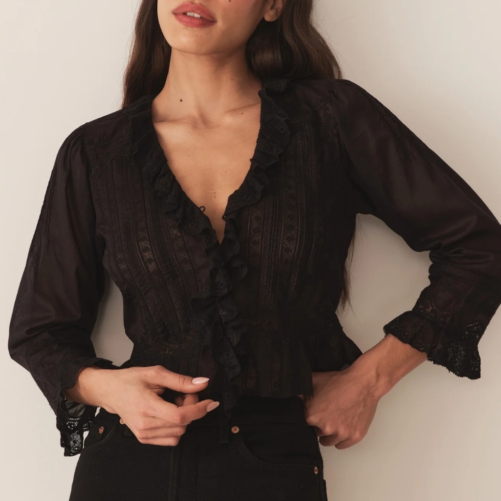🆕 Doen Eldoris Top in Black Size Small